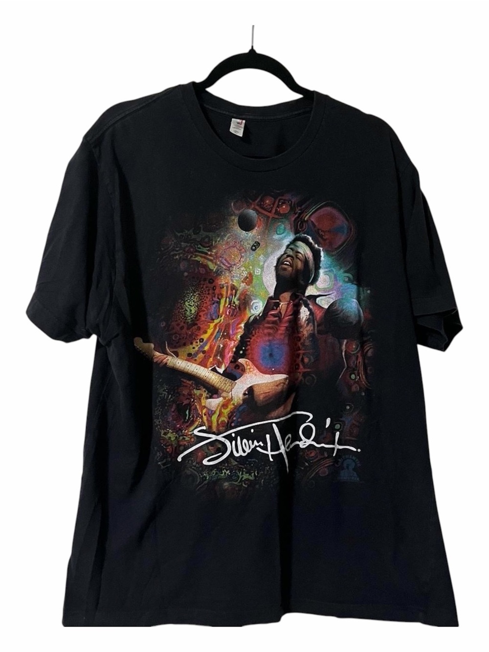 VTG Jimi Hendrix Authentic Size XL Signature Black Magic Psychedelic Band Tee